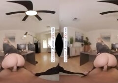 Blonde babe Harmony Rivers fucks you to make a good impression on her job intervie