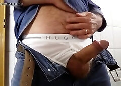 Fat wank, fat cock wank, chubby big cock