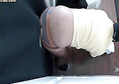 Amateur gloryhole DILF bareback banged after cocksucking