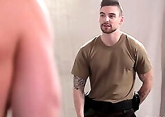 Two Cadet Lovers Threesome with Sergeant