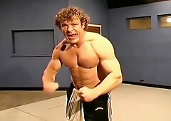 Chance and Daddy wrestle