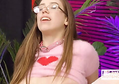 Busty Nerdy Jackie Hoff Takes It From Her Ass Bareback!