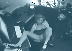 Horny solo office slut