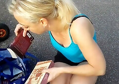 Amateur voyeur clip captures unsuspecting women at an outdoor flea market