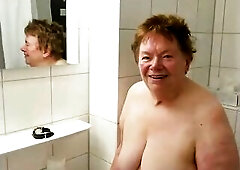 Amateur grandmas showing off pictured older bodies whilst exposed at home