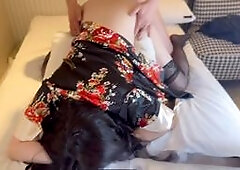 Korean femboy Seoara0909 gets boinked in a kimono