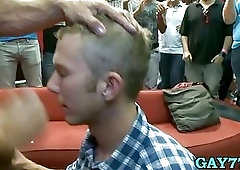 Boys suck a cock in public