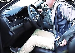 Perv stepdaddy fucks stepson in the car after anal rimming