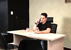 I share my boss's large weenie with my superlatively good ally, until this guy fills us with cum - AMBAR PRADA