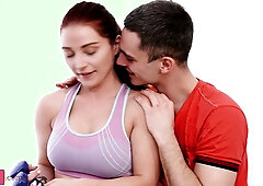 Red-haired babe analyzed & facialized by lustful partner