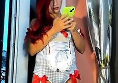 Amateur Solo Shemale Masturbation