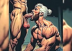 Sexy Hunks Sucking Cock (art)