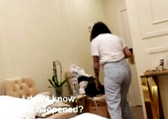 I fucked a hot babysitter after she was done lubing my cock with her saliva.