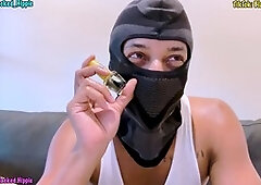 Blacked Hippie shows off nail grind on hands and feet for hand and foot fetish fans