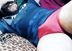 Real man in hot video showing his hard penis