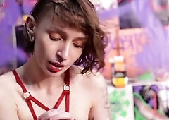 Latina goddess BiaRoman enjoys intense water enema play with squirt action