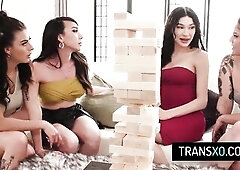 Excited Cis Gals Have Foursome With Sexy Trans Pair