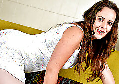 Naughty stepmum playing with her muff & her clitsucker toy