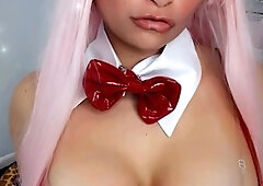 Blonde tight pussy babe solo toy fun in glamour masturbation