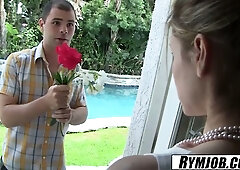 Stepmom Velicity Von gives passionate rimming and oral to Ralph Long in a taboo home encounter