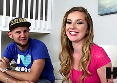 Blonde babe Daisy Chainz makes her steamy debut in a casting session with Brad Sterling