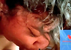 Plump Mexican Latina with natural tits gives a passionate real blowjob