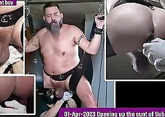 Current Time  0:09  Unmute   Fullscreen 01-Apr-2023 Opening up the cunt of Sub Cunt Boy
