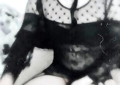 Goth style Kaylith Crane dildo play and masturbation