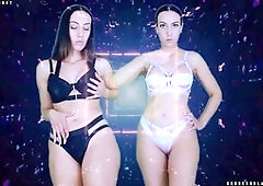 Dominant brunette Goddessblacksun offers an enticing diversion in sexy lingerie