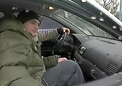 Car Sex Frenzy Between Two Gay Mates