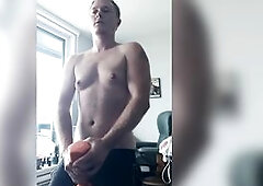 Hopeless Trans Shlong Knocks His Cock Around With A Dumbbell!
