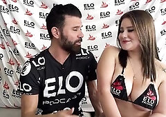 Ingrid Arias heats up the pre-game festivities in Santiago, Chile