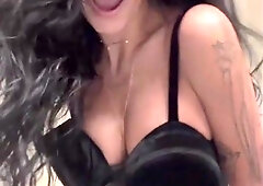 Busty Mia Khalifa cleans passionately with assets exposed