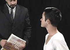 Buff Bearded Priest Barebacks A Guy's Fuck Hole