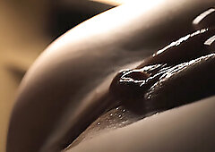 Twice filled pussy with cum and whipped it inside like cream