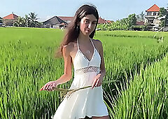 Cute Rice Picker Babe 18 y.o. Fucks New Boss On His Farm - Creampie
