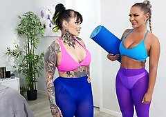 Brazzers: Leggings and Sports Bra in Action