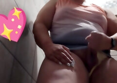 Chubby Sissy Femboy Makes Cummies Wearing Panties After A Shower And Cleans Up Nice *cute Alert