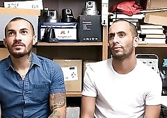 Latino shoplifters are busted and get fucked raw by security
