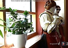 Latex Dirndl with Rubber Mask