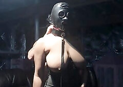 Yielding latex mask abode wife smokin' Fetish awaiting to get teach