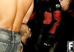 Hardcore gay sex in biker bar backroom