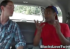 Twinks tight ass gets fucked by black pole