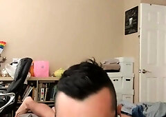 Hey jaw-dropping! Latino blows humungous stream joyfully