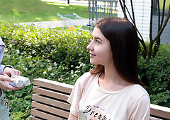 Foxy teen lesbians go for a pussy-satisfaction round on the couch