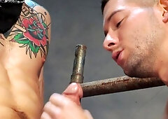 Hot House: Muscle thick driver in jeans art anal sex outdoors