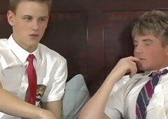 Horny young twinks Tyler Berke and Tyler Bradley seduce well-hung teacher