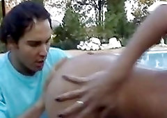 Sabrina and Wesley poolside romance