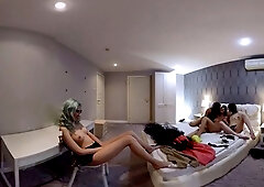 Girls Only Orgy in POV