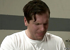 Shemale tattoo shop owner 3some